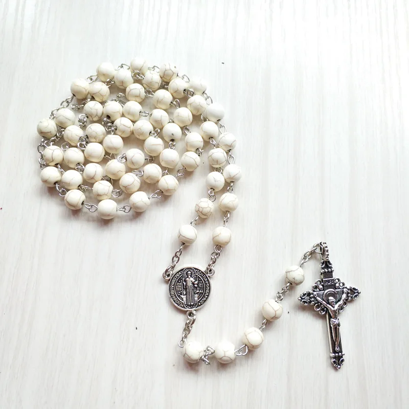 Длинные белые камни QIGO яркие украшения для мужчин и женщин|Ожерелья с подвеской| |