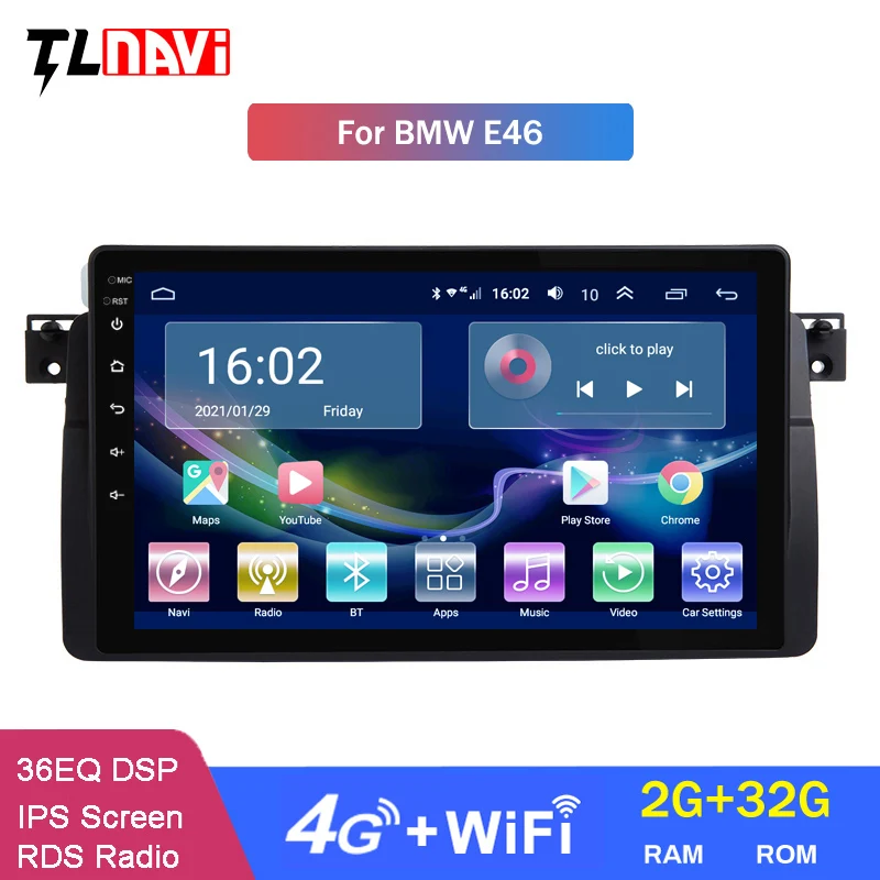 4G LTE 2G RAM 9 дюймов Авто Радио Android 10 автомобильное стерео для E46 M3 318/320/325/330/335 GPS