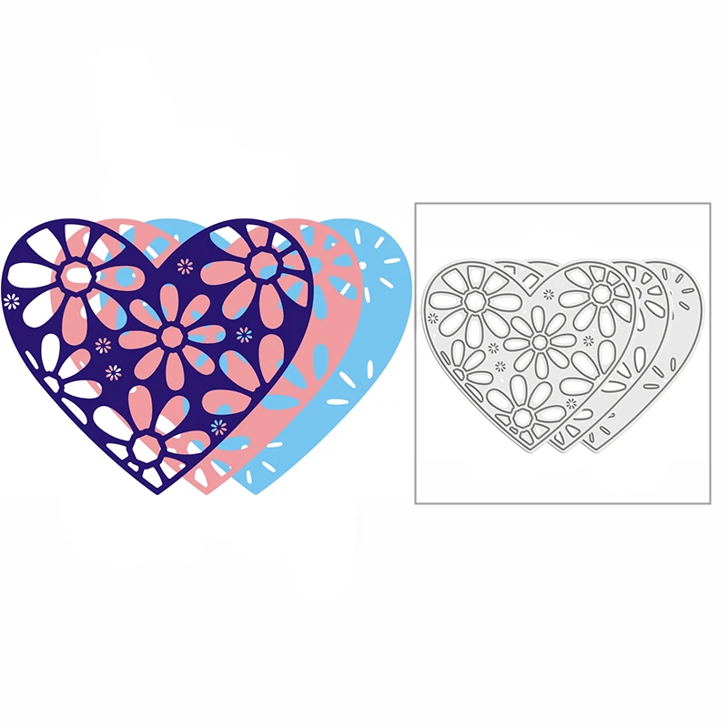 

Новинка формочка «маргаритки» в форме сердца «сделай сам» 2021 металлические Вырубные штампы для скрапбукинга и изготовления карт декоратив...