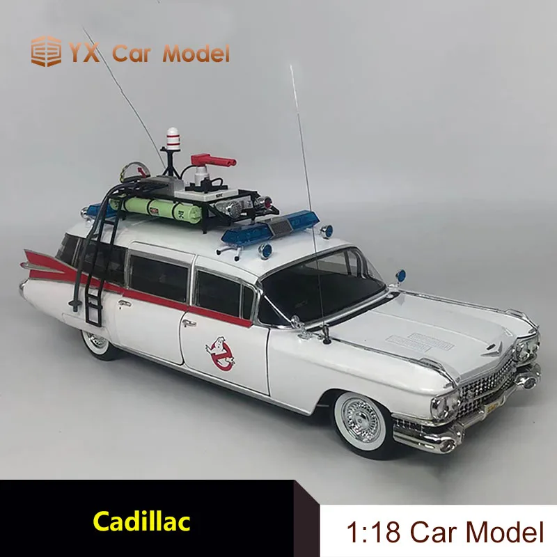 

Hot Wheels original 1:18 Cadillac alloy car model Ghostbusters Ghost car car model ornaments