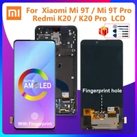 super amoled for xiaomi display mi 9t lcd touch screen mi 9t pro digitizer assembly for screen redmi k20 replacement parts