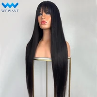 wig with bangs human hair short bob wigs for black women brazilian full bone straight cheap 30 inch 100 human bang fringe wig