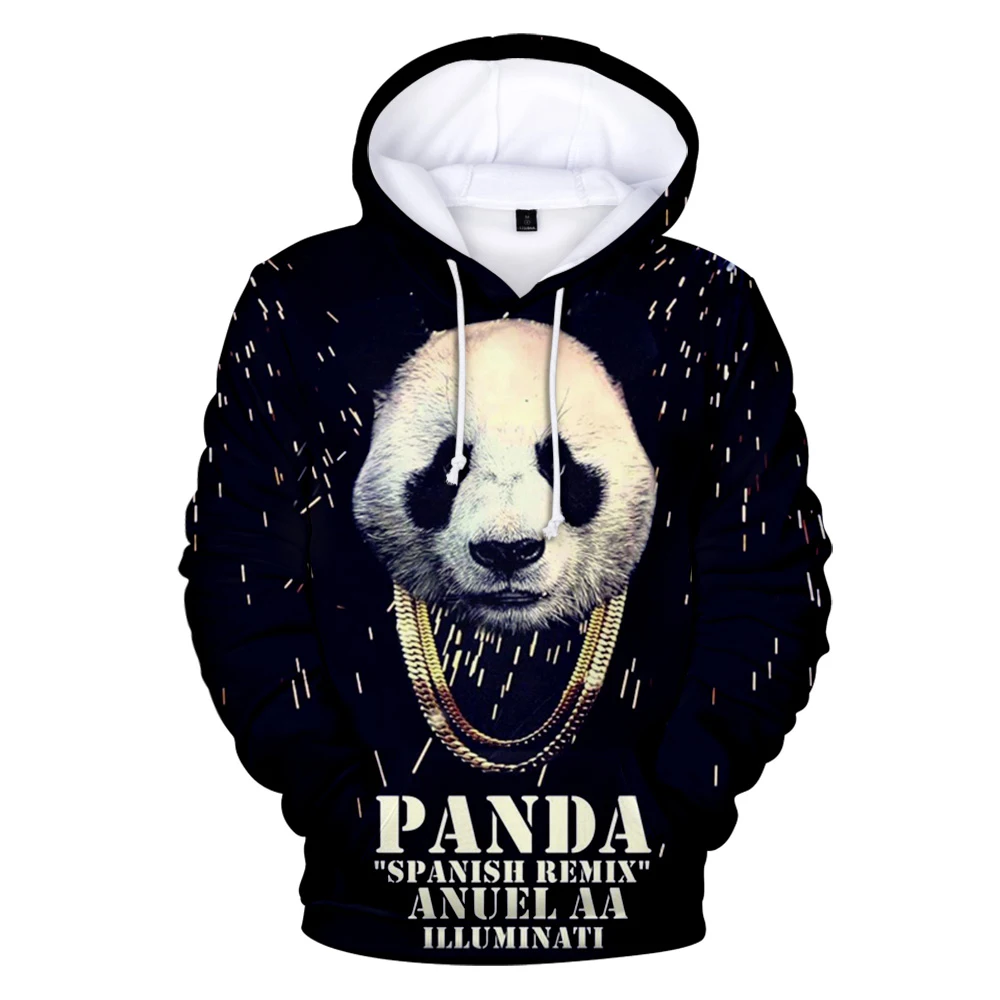 

Fashion Anuel AA Hoodie Men's and Women's Sweatshirts Harajuku Kids 3D Hoodie Panda Anime Pullover 3D Print Boys Girls Outerwear