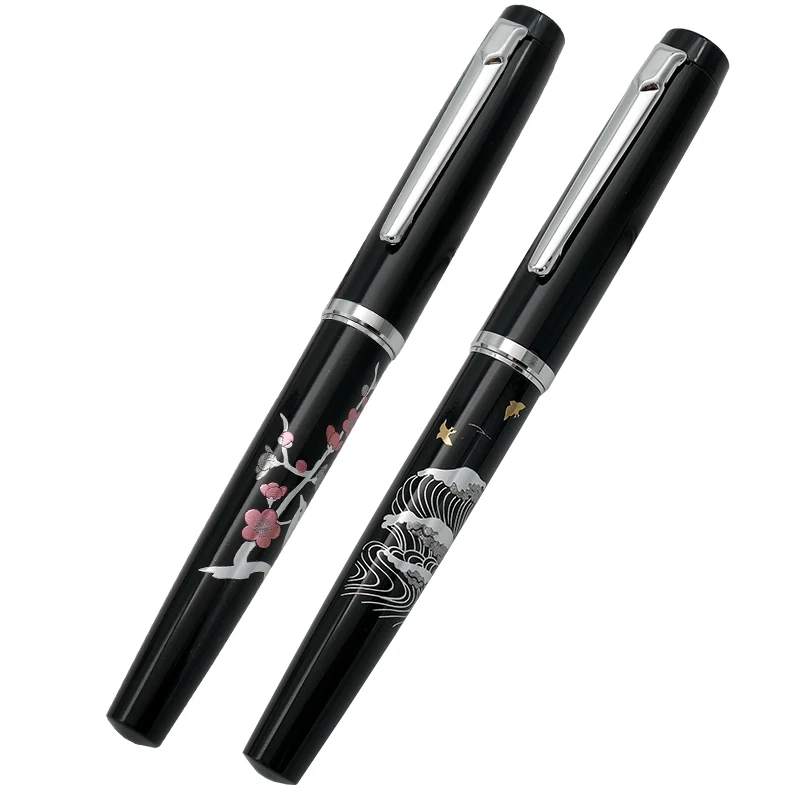 Платиновый Современный японский лак shis окрашенные волны цветение сливы желтый