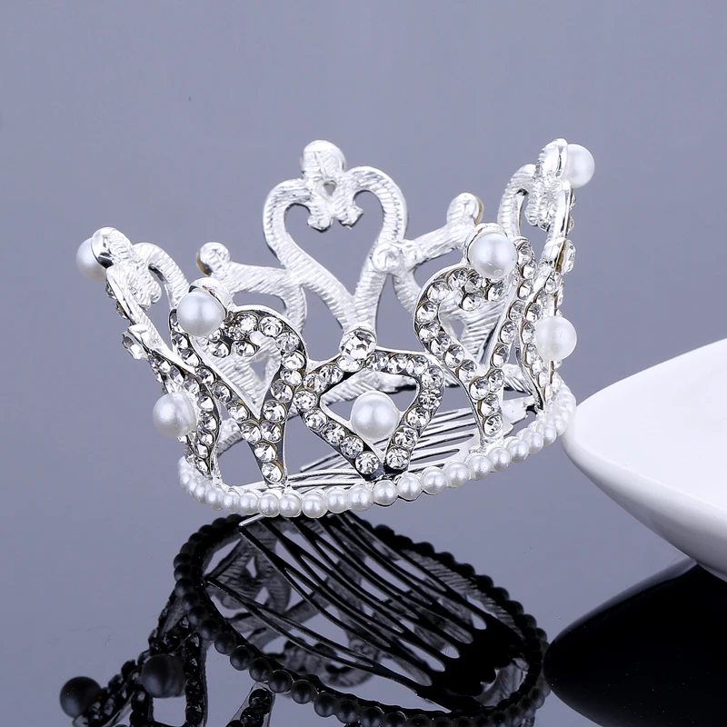 TDQUEEN, круглые свадебные диадемы и короны, покрытые серебром и золотом, свадебные аксессуары для волос для женщин