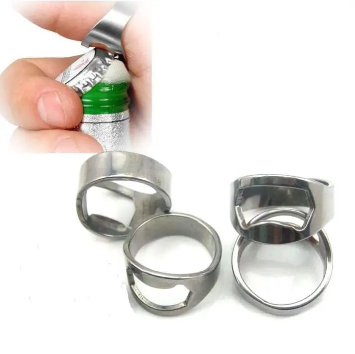 

2000pcs/lot Stainless Steel Finger Ring Bottle Opener Bar Beer tool Openers Mini 20mm 22mm SN3727