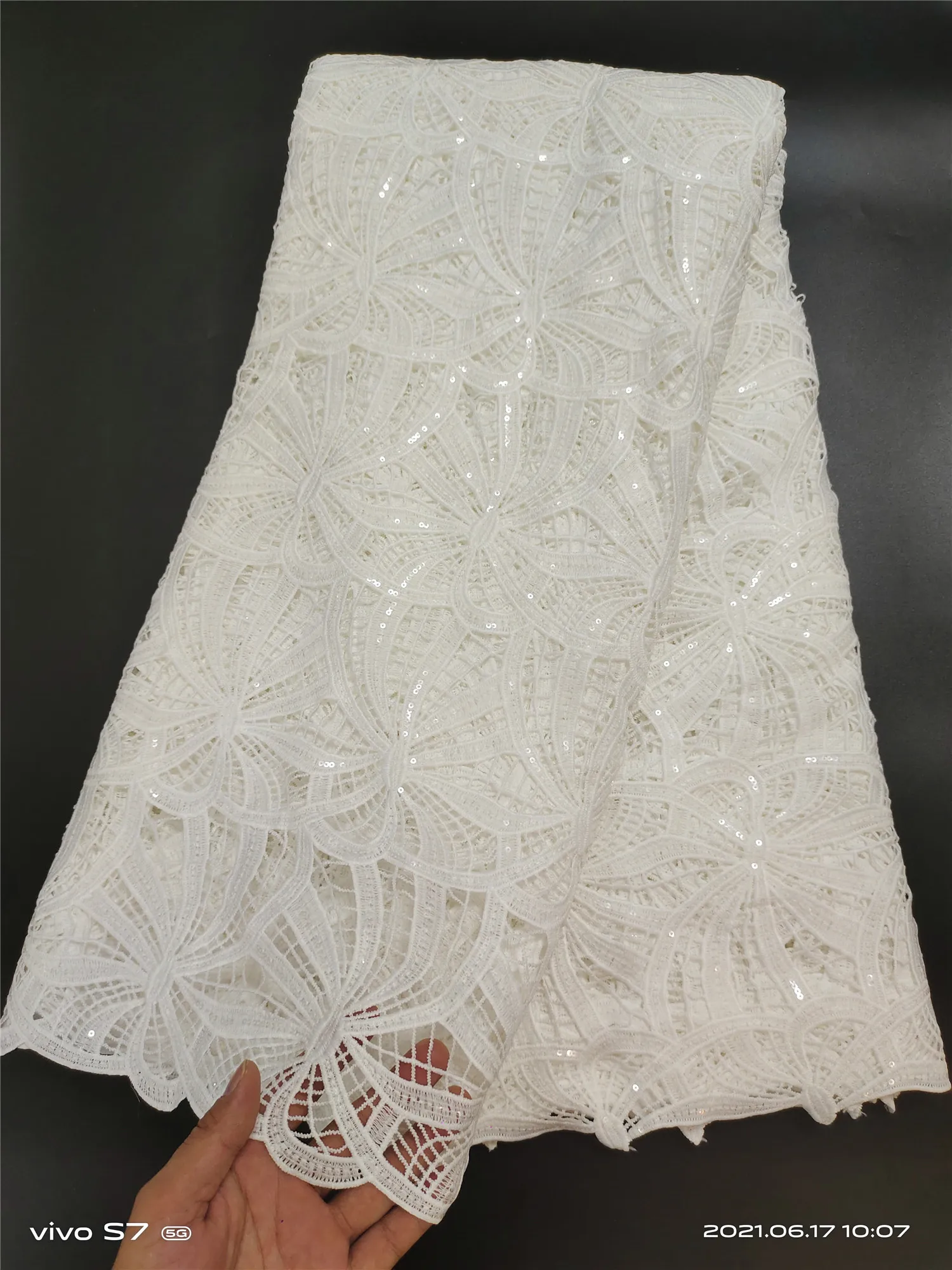 Водорастворимая африканская кружевная ткань с камнями, нигерийский гипюровый шнур для невест, швейные материалы, 5 ярдов, J248