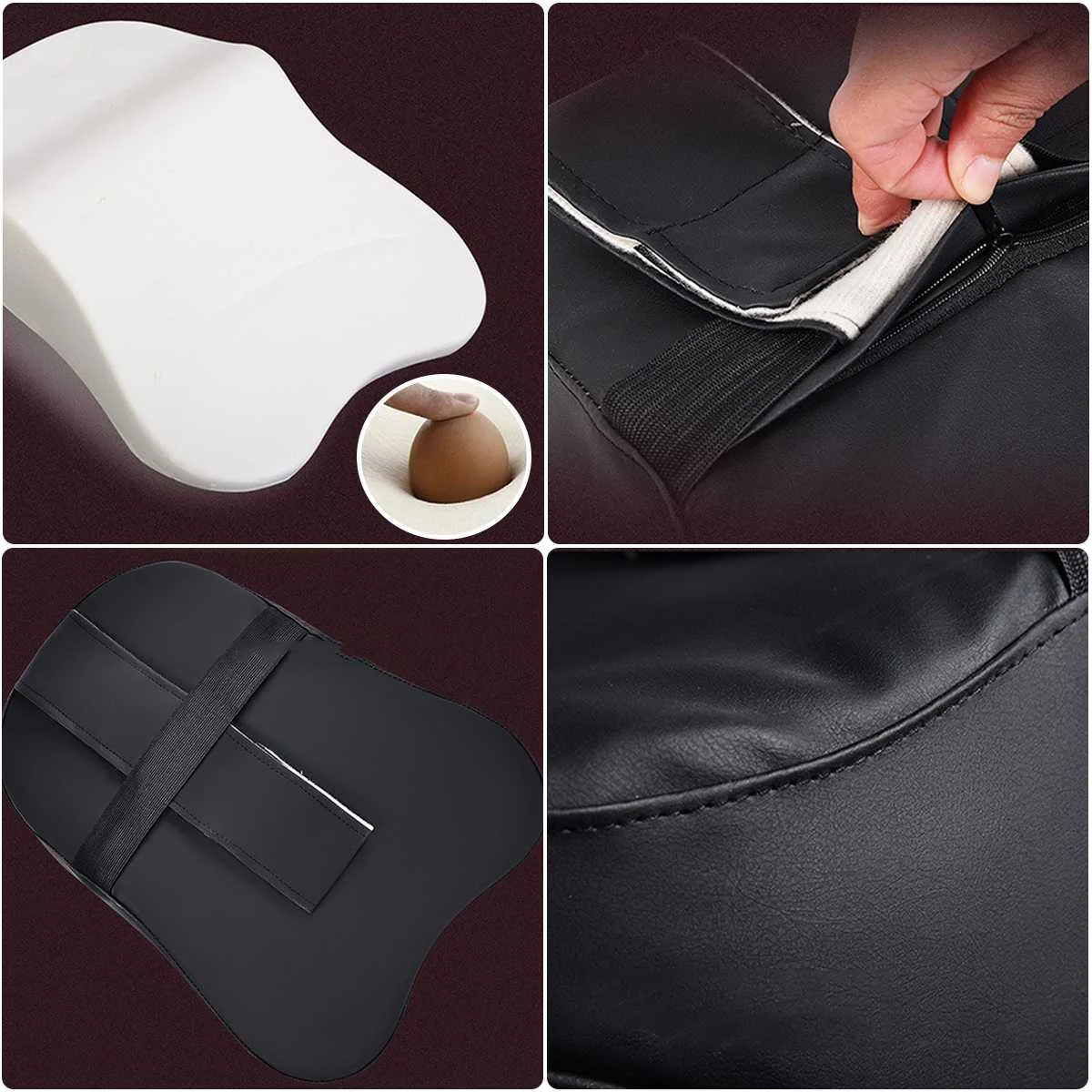 3D Memory Foam Car Neck Pillow Head Rest Soft Breathable Seat Headrest Pad Neck Rest Seat Headrest Accessories Massage Cushion