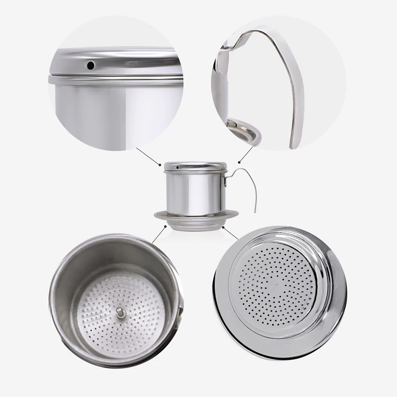 Многоразовый переносной капельный фильтр из нержавеющей стали для