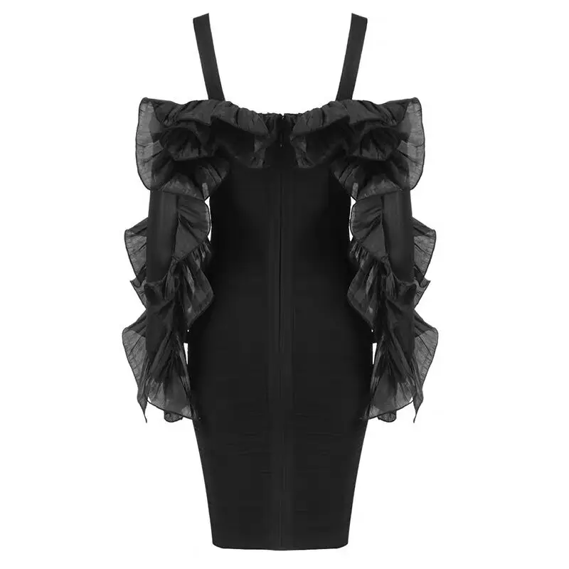 Модное женское платье Бандажное вечернее 2020 летнее Клубное сексуальное