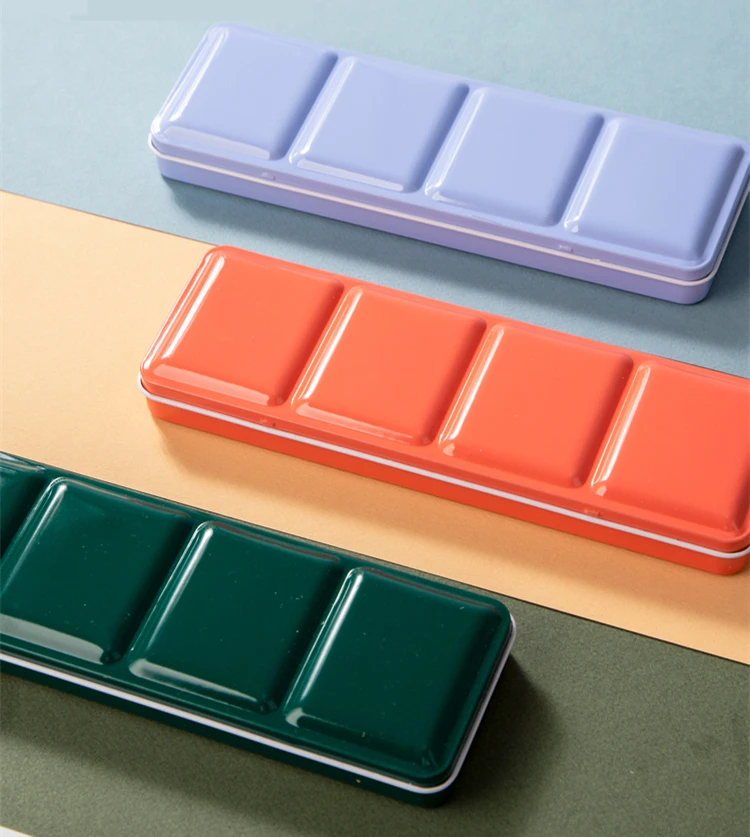 Pigment Storage Case with Empty Watercolor Paints Palette Metal Box 6/12 Full Pans and 12/24 Half for Art Painting Supplies | Канцтовары