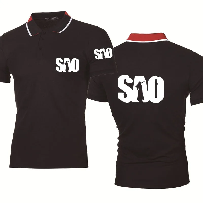 Мужская хлопковая рубашка-поло с принтом Мастера онлайн | одежда