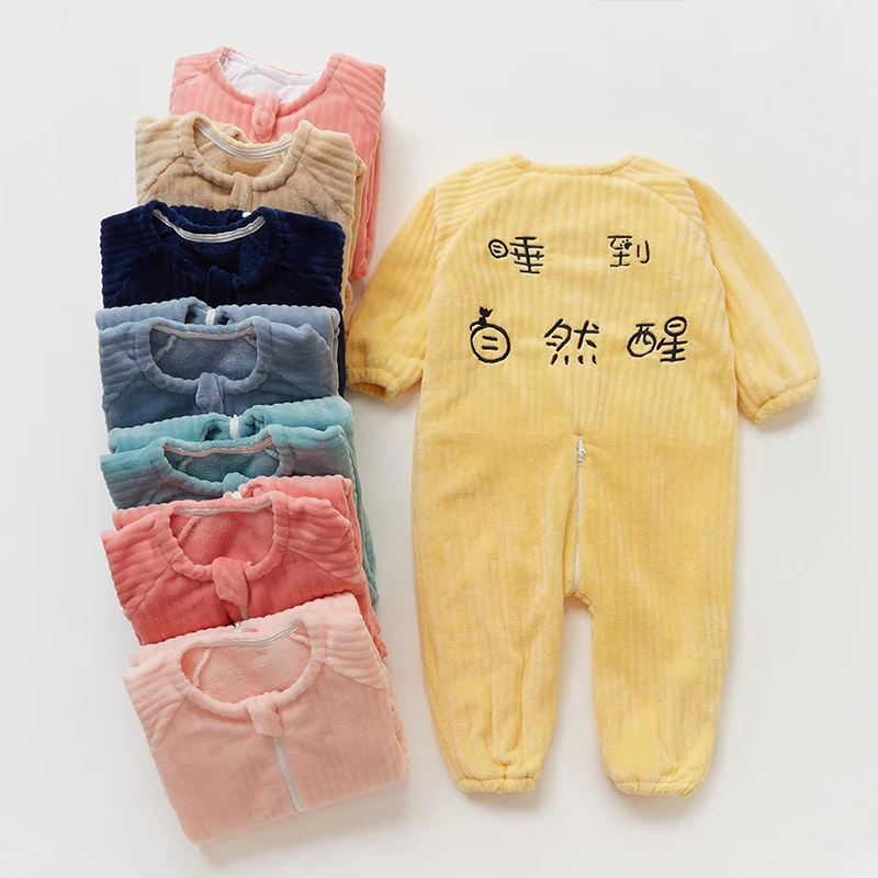 

Baby Sleeping Bag Baby Cartoon Romper Newborn Infant Clothing Boy Girl Pajamas Jumpsuit Unicorn Costume Flannel Baby Rompers