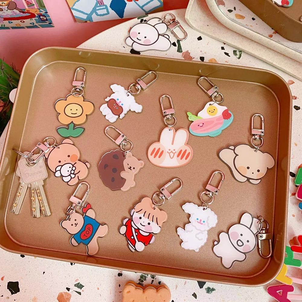 Маленький брелок в виде медведя женские зимние домашние тапочки с милыми