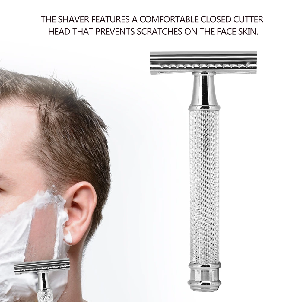 Классический ручной бритва с двойным лезвием Для Мужчин's Безопасность в