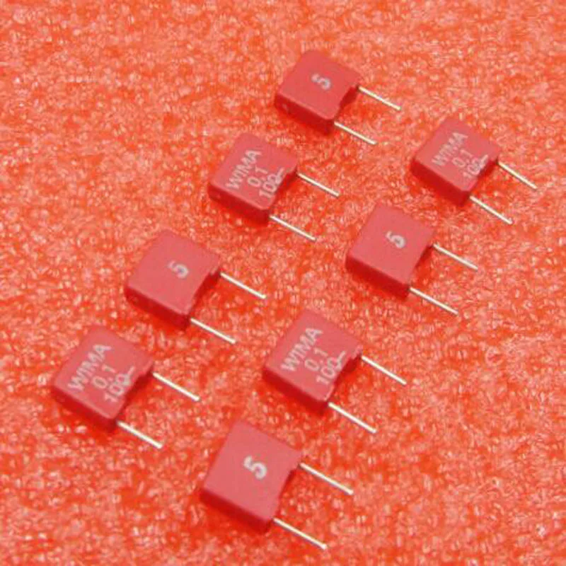 5 шт. WIMA MKS2 0 1 мкФ (0 100nF мкФ) 100V шаг: мм Новый| |