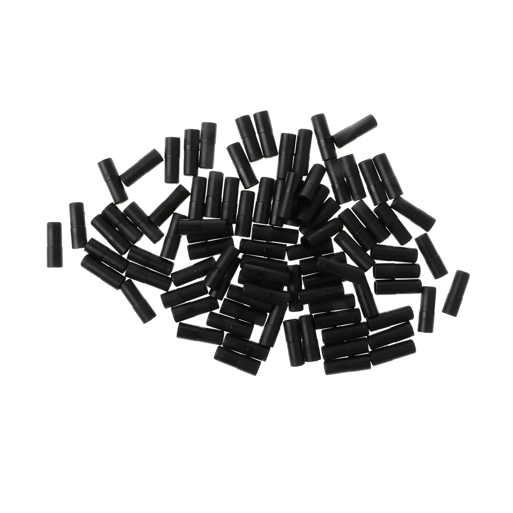 Комплект 100 велосипедных тормозных кабелей 5 мм концевые колпачки универсальные