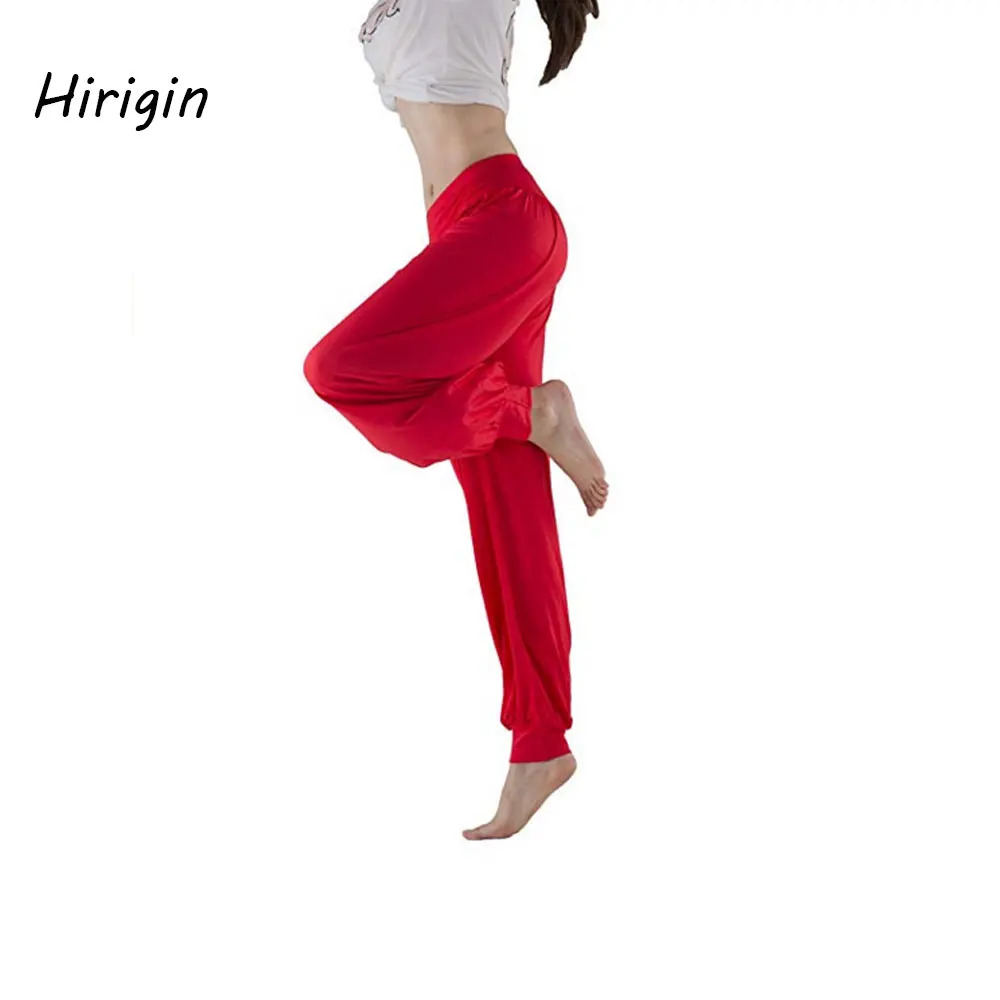 Женские свободные длинные шаровары фонарики повседневные мешковатые брюки в