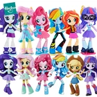 Hasbro 12 см куклы игрушки My Little Pony для девочек всех цветов радуги; Платье фигурку Equestria Girlsмалышей с рисунком Анимеигрушки для детей подарок на день рождения
