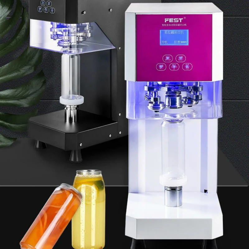 

RC-255 Commercial fully automatic can sealing machine milk tea shop plastic can beverage sealing machine sealing 55mm