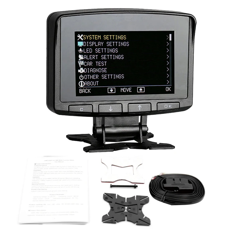 

A208C Head-Up Display Smart Car OBD Hud Display Meter Speeeter Fuel Consumption Gauge Fault Code Alarm Display