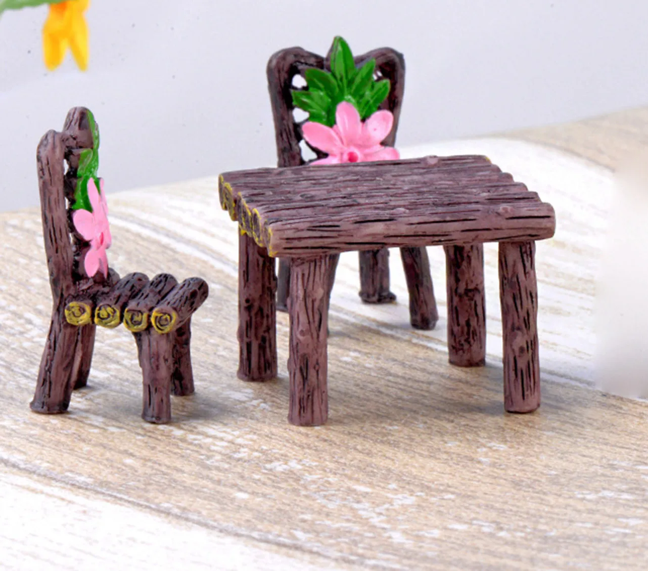 Небольшая мебель для помещений набор миниатюрных столов и стульев из 6 предметов