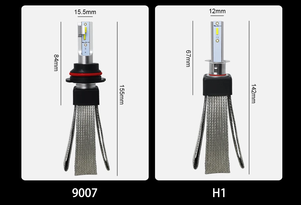 Roadsun огни автомобиля светодиодный H4 H7 H11 H1 H3 880 9005 9006 9007 H27 HB3 HB4 светодиодный фары лампы авто лампы со светодиодными кристаллами для помощи при парковке 12V 6000K
