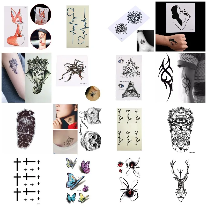 

3D Временные татуировки для женский боди-арт картина руки и ноги атуировка стикер Реалистичный искусственный бабочка паук Водонепроницаемы...