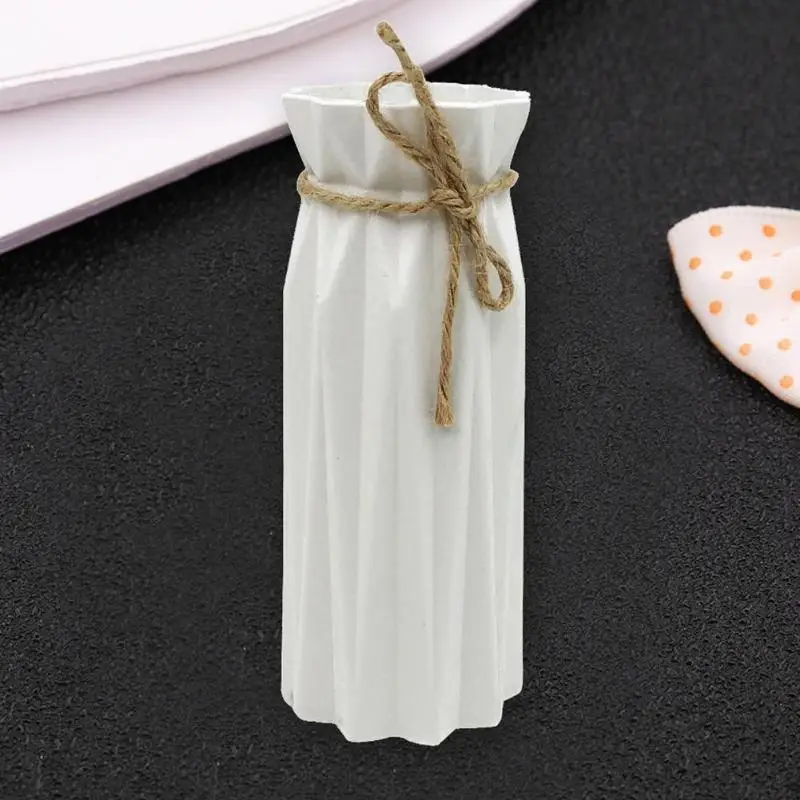 Пластиковая ваза для оригами белый керамический цветочный горшок корзина цветов