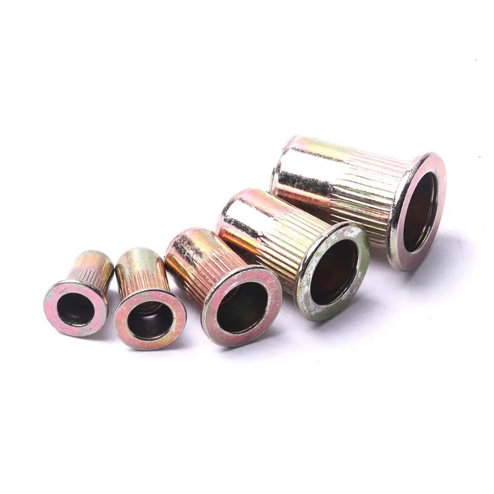 

10Pcs/lot M4 M5 M6 M8 M10 Rivet Nuts Zinc Plated Carbon Steel Threaded Rivet Hollow Rivets for Metal Plates Tubes Fastener Tool
