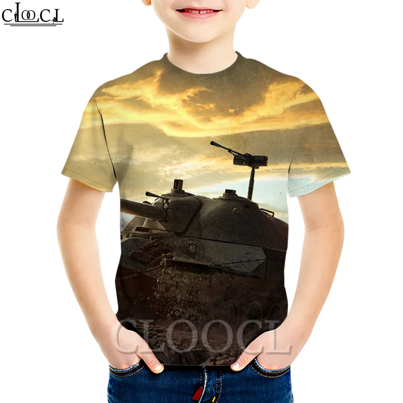 CLOOCL/Популярная летняя футболка с изображением игры World Of Tanks футболки короткими