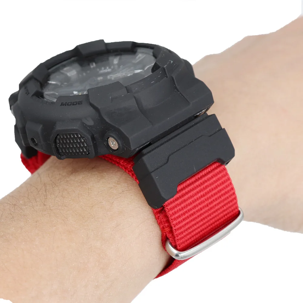 Подходит для Casio G Shock GA 2100 1A1 сменный нейлоновый ремешок|Ремешки часов| |
