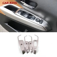 for nissan kicks 2017 2021 stainless steel lhd door window glass lift control switch panel cover trim car styling accessories