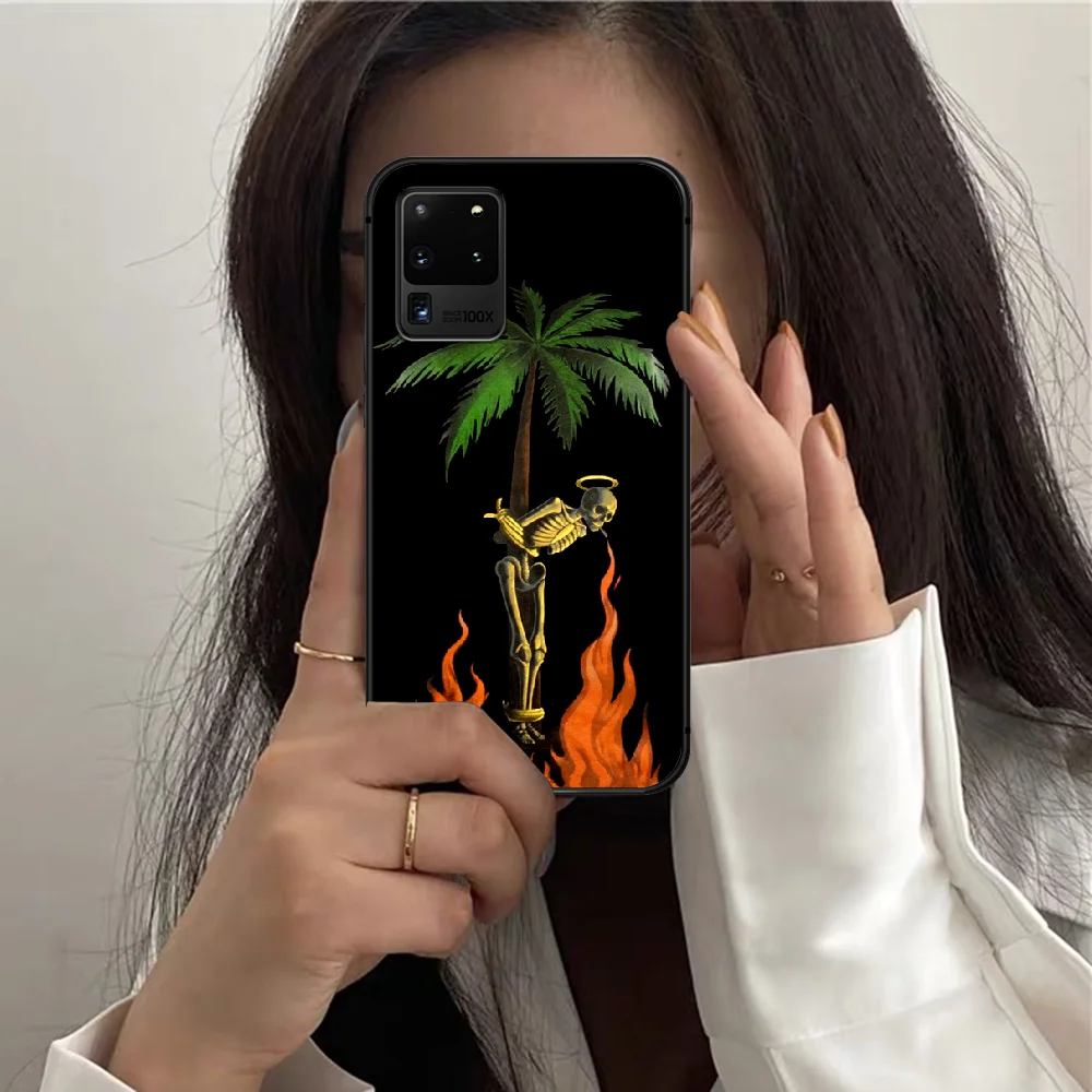 

Palm-Los Angeles Bear Luxury Phone Case For Samsung Galaxy S 7 21 Note 8 9 10 20 E FE Ultra Plus black Hoesjes Fashion Bumper