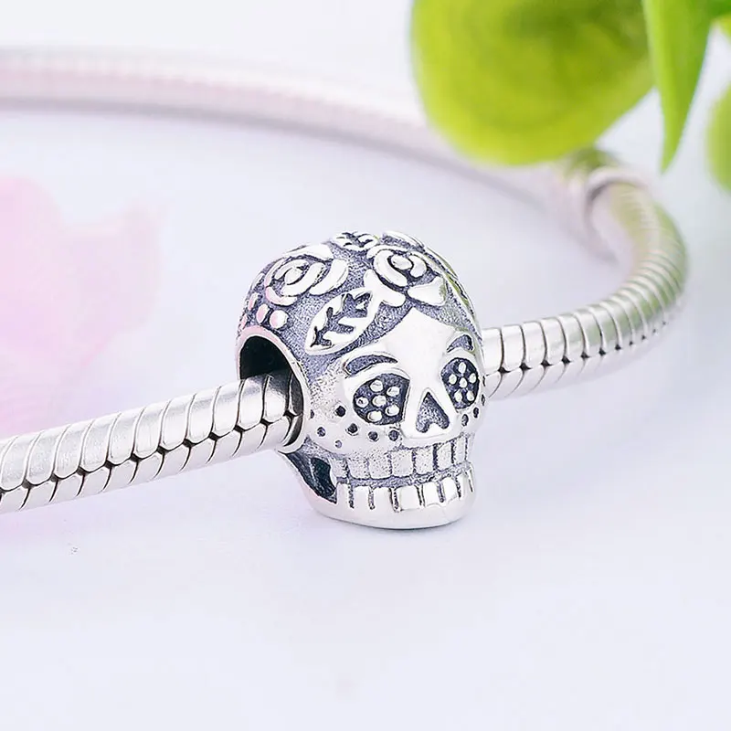 2020 искусственная Серебряная Ретро Европейская бусина в виде черепа|Бусины| |