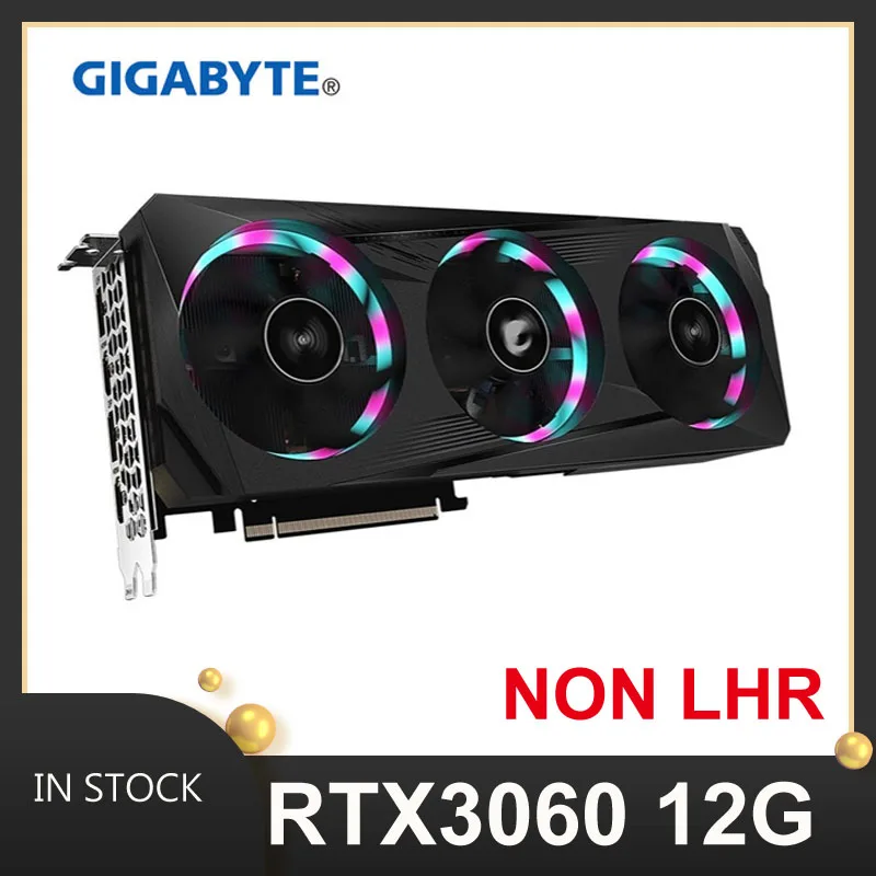 

Видеокарта Rtx3060 elite 12g 2060 бит gddr6 gigabyte nvidia geforce, минеральные графические пластины no 1660 3070 s gpu