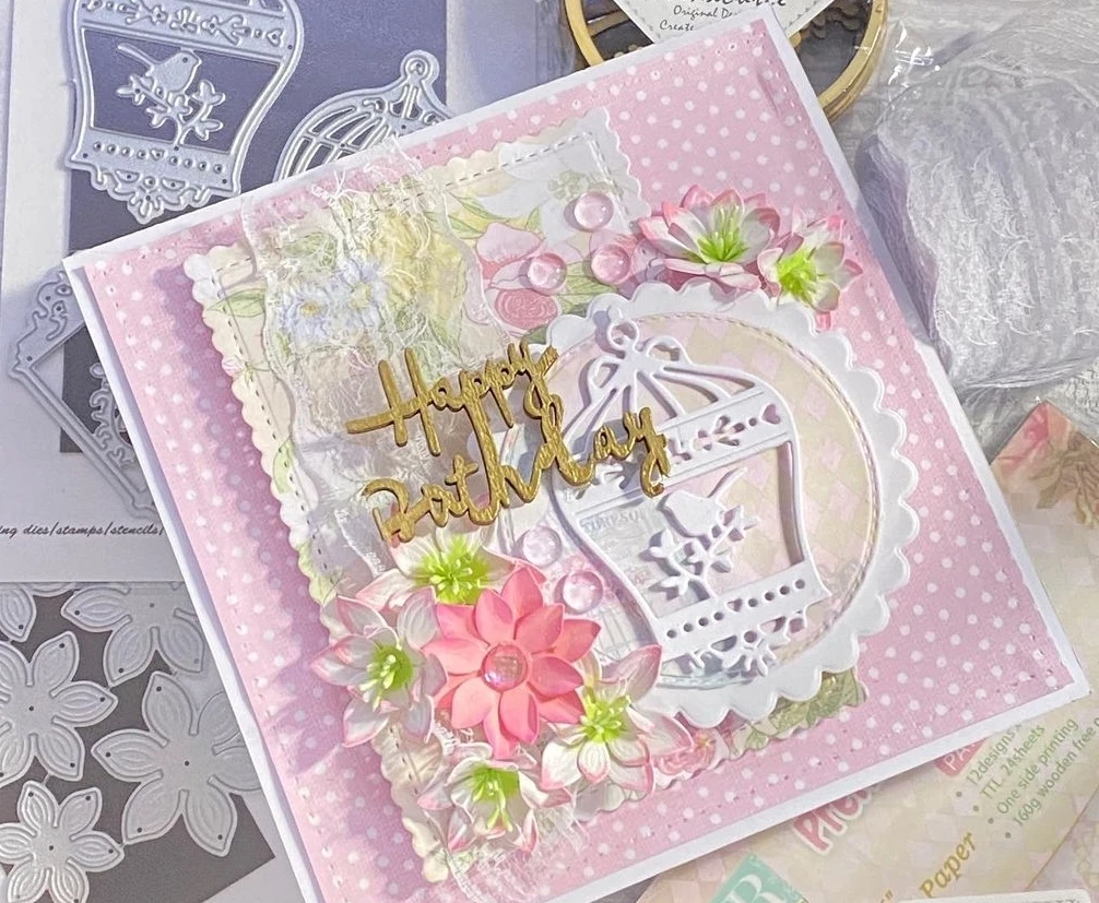 Металлическая высечка Alinacutle 3 шт. винтажная клетка для птиц сделай сам