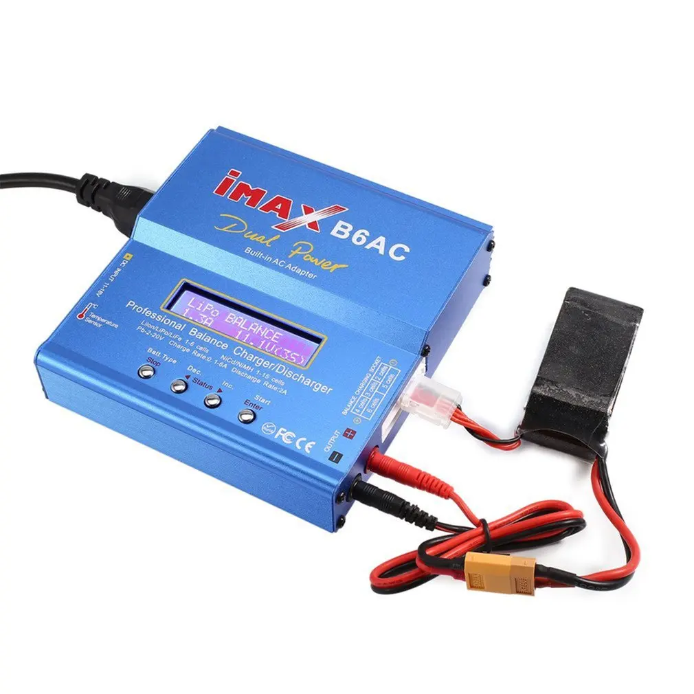 

iMAX B6 AC B6AC 80W 6A Dual Lipo NiMh Li-ion Ni-Cd AC/DC RC Battery Balance Charger 10W Discharger for RC Model Battery Charging