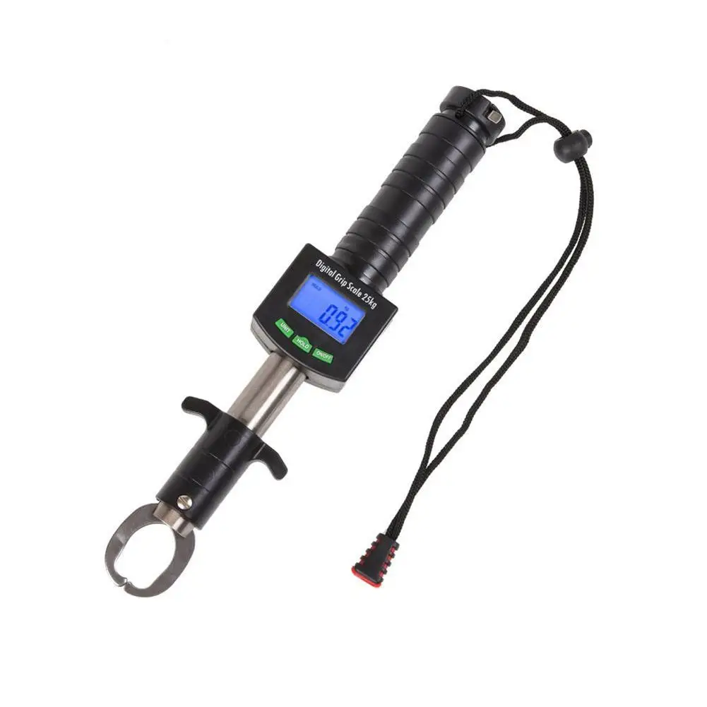 

Fish Gripper 25Kg/55Lb Portable Electronic Control Fish Lip Tackle Grabber Tool Fishing Grip Holder Stainless Weight Scales