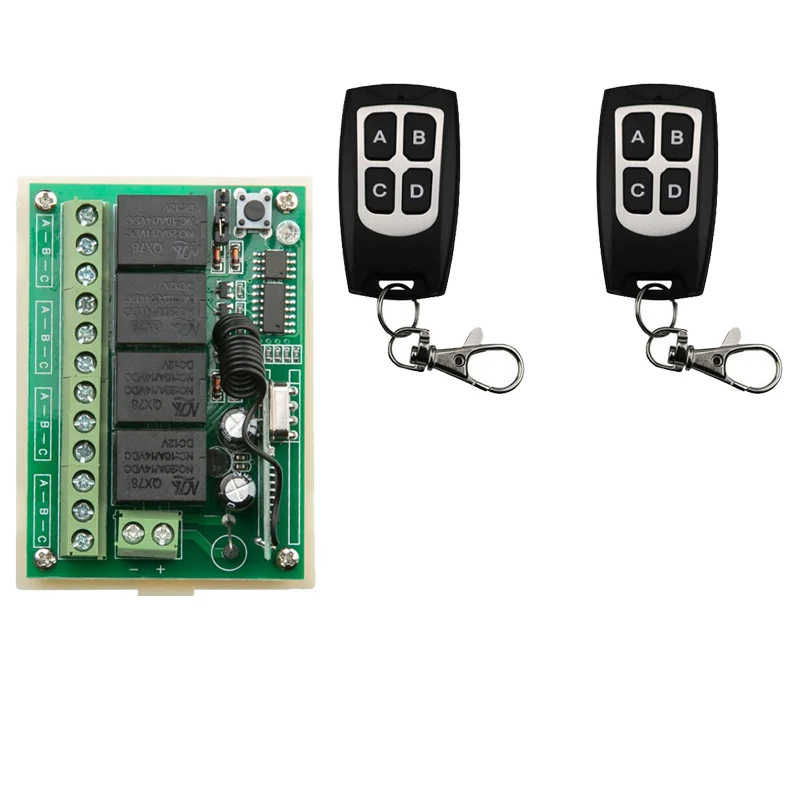 4 канальный DC 12V 4CH RF Беспроводной переключатель системы дистанционного