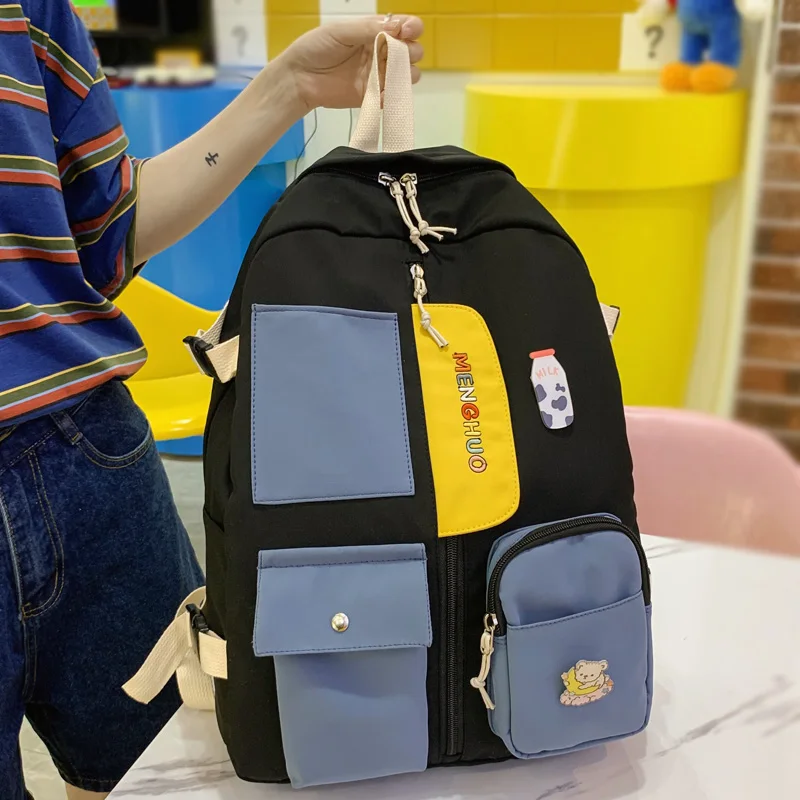 DCIMOR новый цветной женский рюкзак с вышивкой многокарманный водонепроницаемый