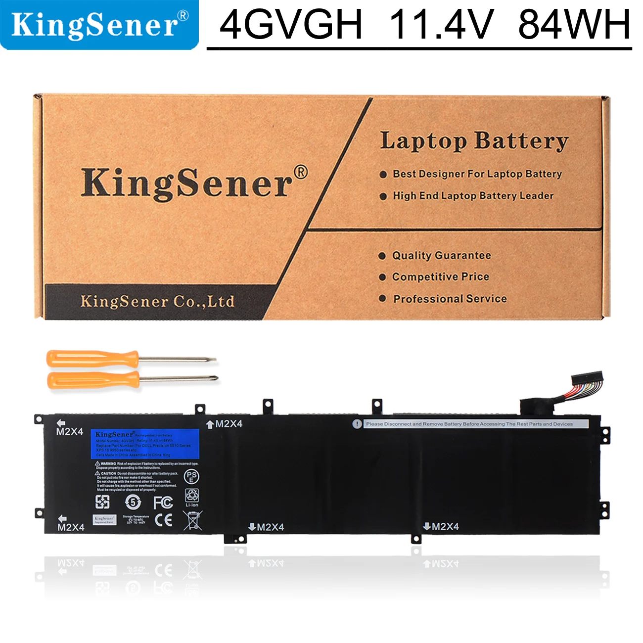 Новый аккумулятор KingSener 4gvgh для ноутбука DELL Precision 5510 XPS 15 9550 series 1P6KD T453X 11 4 V 84WH|battery for