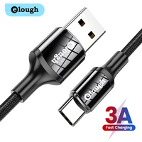 elough usb type c cable quick charge 3a fast charging cable for samsung s20 s21 s10 huawei xiaomi poco usb c data wire type c 3m