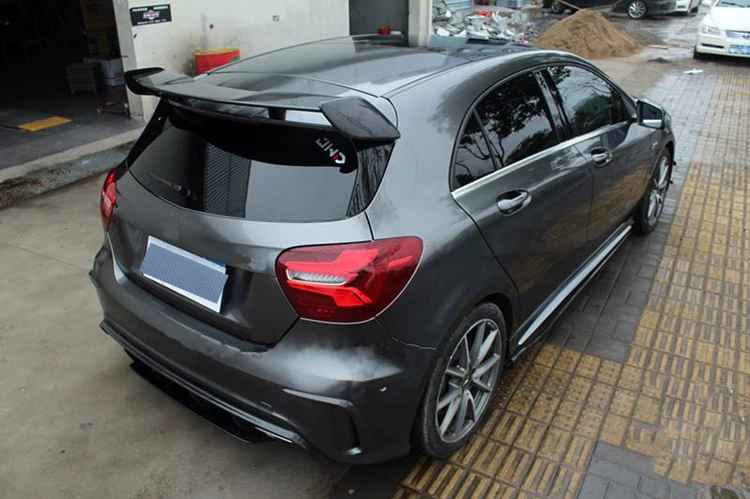 Для Mercedes Benz W176 A45 AMG передний и задний бампер диффузор спойлер боковая юбка