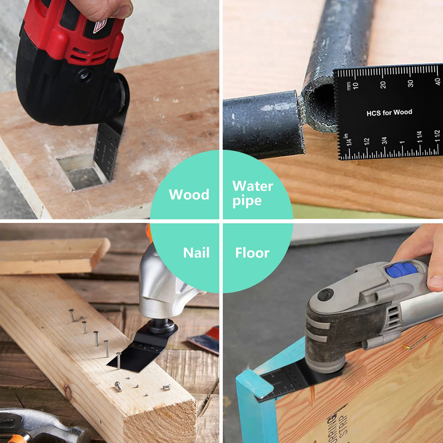 

12/15PCS Multi-Function Tool Saw Blades Oscillating Multitool Blade Accessories for Renovator Power Wood Cutting Tool Bits