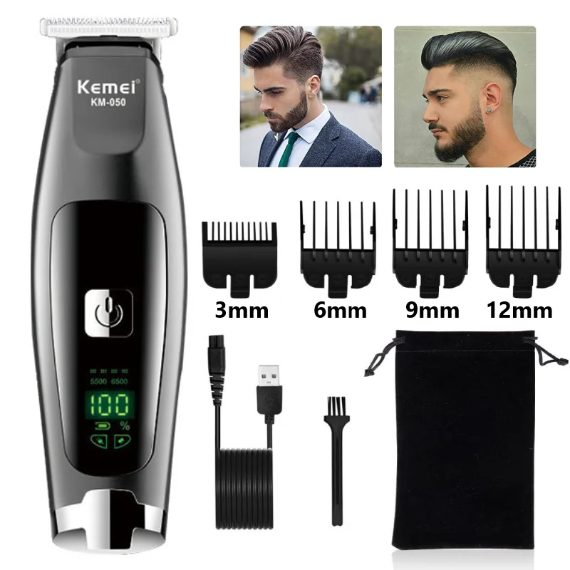 

Kemei Electric Hair Clipper for Men Rechargeable Hair Trimmer Professional Razor Hair Cutting Machine Haircut Barber Clippers