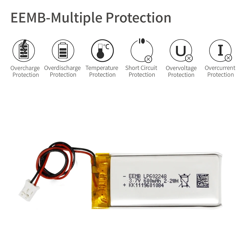 Литий-полимерная аккумуляторная батарея EEMB 602248 3 7 в 600 мАч для GPS-навигатора MP5