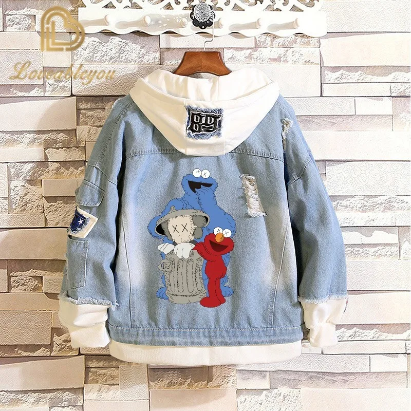 Аниме Косплей толстовки костюмы для мужчин и женщин джинсовая синяя куртка на