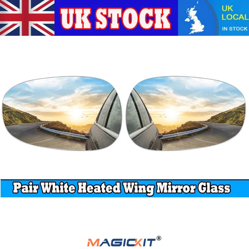 

MagicKit Left Right White Heated Rearview Wing Mirror Glass For BMW E82 E88 E90 E91 E92 E93 LCI Facelift 51167252893 51167252894