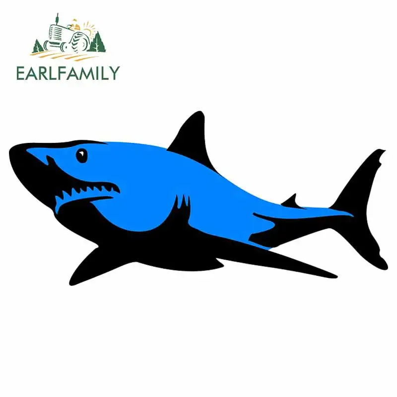 EARLFAMILY 13 см x 6 3 для ручной росписи мультяшная Акула автомобильные наклейки